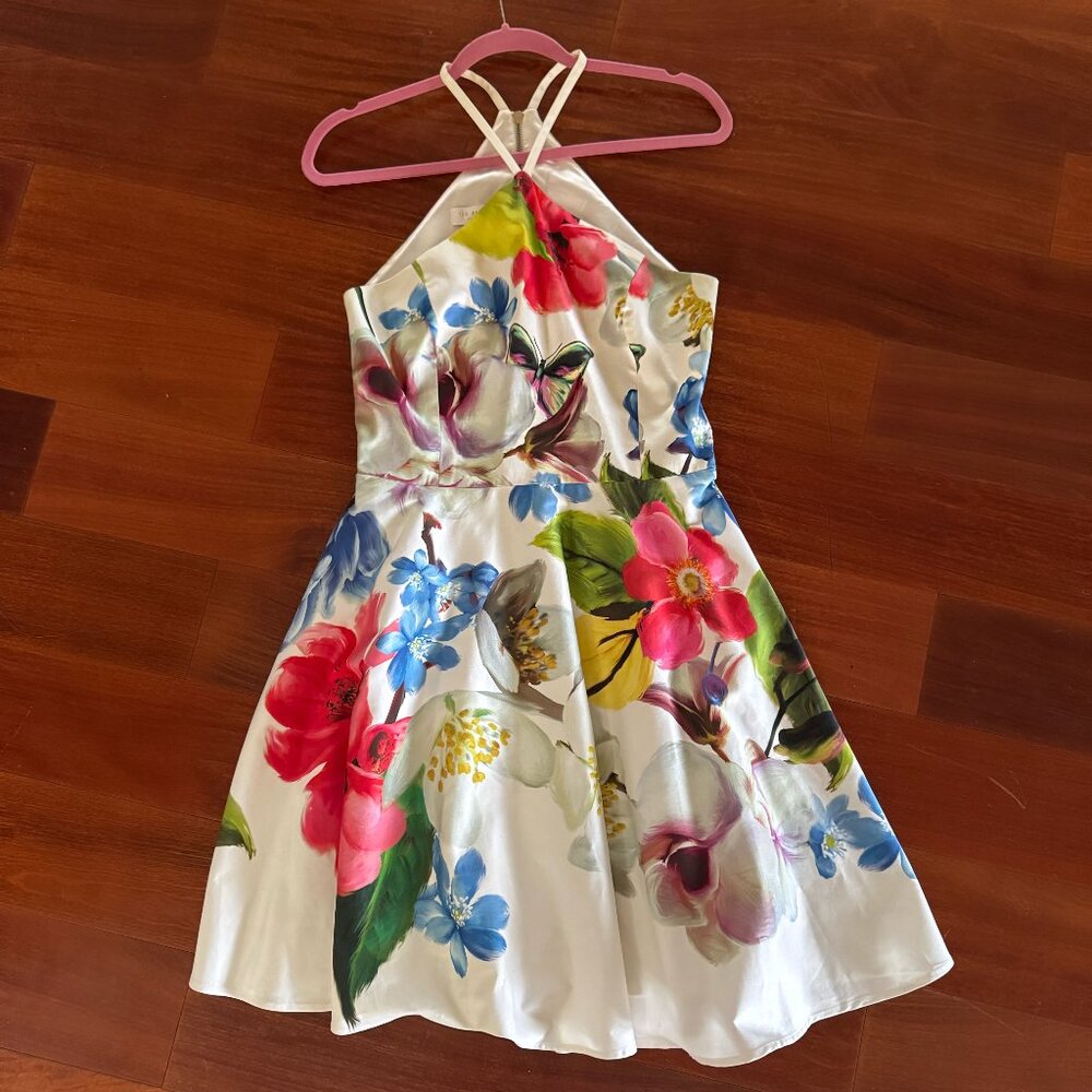 Ted Baker Halter Neck Floral Dress (UK 2 / US 4)